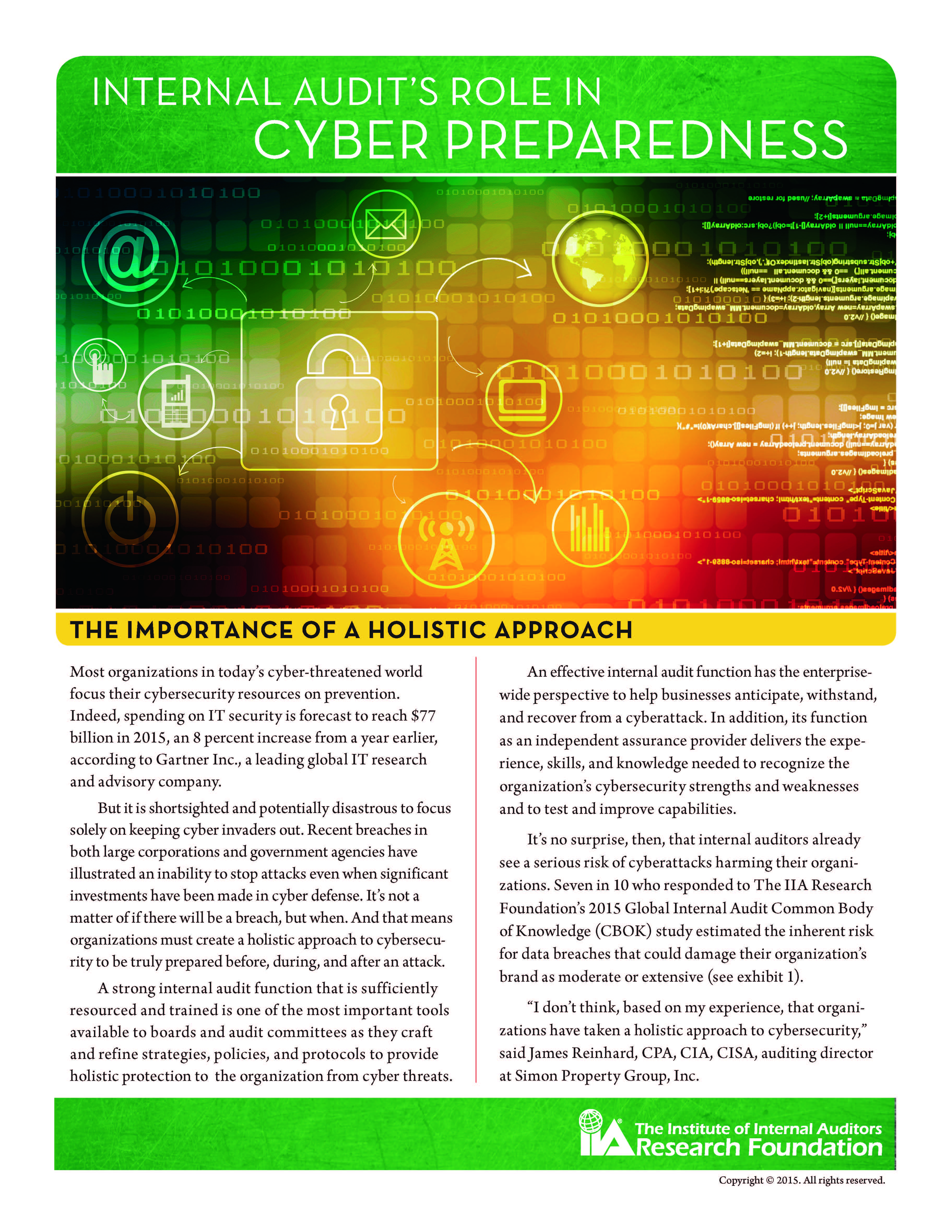 Internal Audit’s Role in Cyber Preparedness